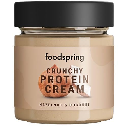 foodspring Crema Proteica Crunchy Cocco e Nocciola Croccante da 200g Crema Proteica Spalmabile