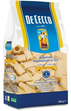 De Cecco Rigatoni Napoletani n 124, Pasta di Semola di Grano Duro 6 pezzi da 500 g [3 kg]