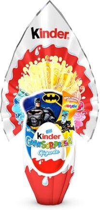 Kinder GranSorpresa Gigante Batman Uovo di Pasqua  2024 di Finissimo Cioccolato al Latte con Sorpresa Batman, Idea Regalo Pasqua, 320 Grammi