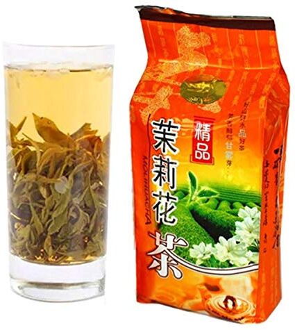 HELLOYOUNG Tè al gelsomino biologico cinese da 250 g Tè ai fiori di tè verde floreale naturale a base di erbe