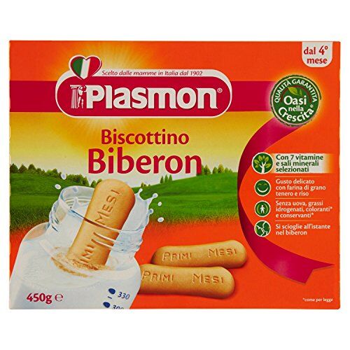 Plasmon Biscottino Biberon, Pensato per I Suoi Primi Mesi 3 Confezione da 450 gr