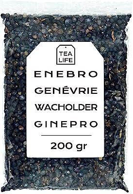 Tea Life Bacche di Ginepro 200g Bacche di Ginepro Intere Bacche di Ginepro Sfuso Proprietà Naturali (200 gr)