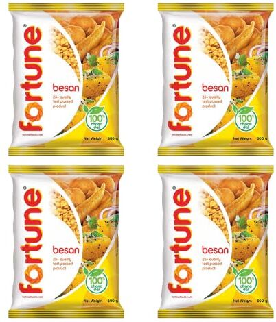 Generic Farina di Ceci Fortune, Alta Qualità, Bundle 4 x 500g Cucina Indiana