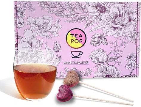 Tea Pop Scatola regalo da tè preferita, collezione di tè gourmet cristallizzati selezionati, miscele di erbe