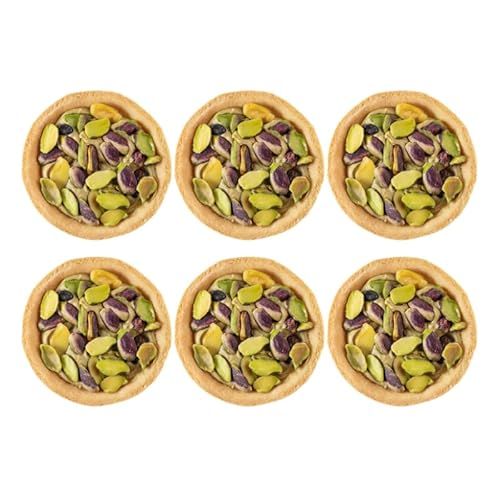 Racilia 6x Crostatine Senza Glutine Crema di Pistacchio e Pistacchi Tostati Fatto interamente a mano