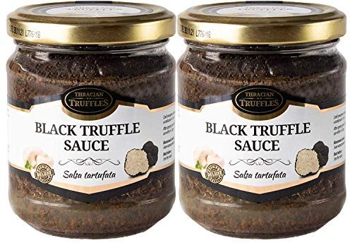 Generic Salsa tartufata al tartufo estivo (Tuber aestivum Vitt.) e funghi, Black truffle sauce, Crema di Tartufo Nero, Utilizzato nei ristoranti e da cuochi Professionisti, Perfetto per Primi (2 x 80g)