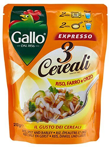 Riso Gallo 3 Cereali Riso, Farro e Orzo Expresso 250 gr [confezione da 6]