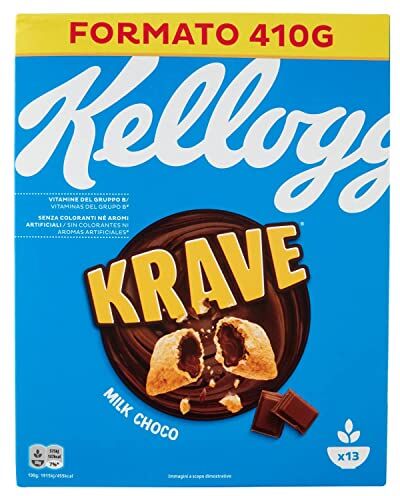 Kellogg's Choco Krave Cerali, Cioccolato al Latte, 410g