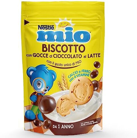 Mitac Biscotto con Gocce di Cioccolato al Latte da 12 mesi, 6 Sacchetti da 150 g (900 g)