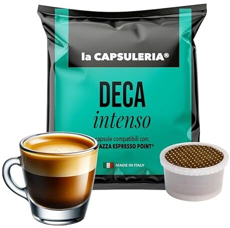 La Capsuleria Caffè DECA INTENSO, decaffeinato (100 Capsule) compatibili con Lavazza Espresso Point