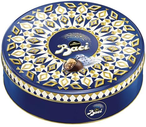 Perugina BACI  Cioccolatini Fondenti ripieni al Gianduia, Scatola Regalo Latta 325g