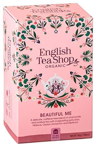 Generico English Tea Shop Tisana della Bellezza con Gotu Kola, Mirtilli Rossi e Petali di Rosa Made in Sri Lanka Prodotto Biologico 1 x 20 Bustine di Tè (30 Grammi)