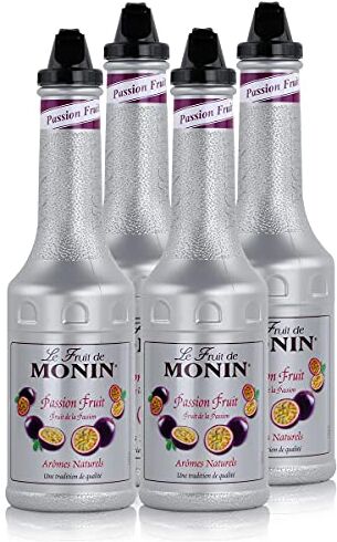 Monin Passion purea di frutta 1 litri – Set di 4 – purea di frutta per cocktail