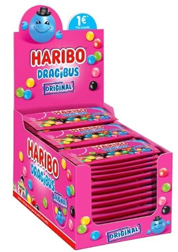 HARIBO Dragibus Pocket ; Espositore Nuovo Formato Dragibus in 24 bustine monoporzione da 50gr