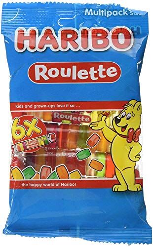 HARIBO Dolci alla frutta alla roulette, 25 g (confezione da 6)