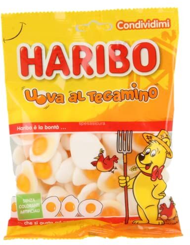 HARIBO Caramelle Gommose  Uova al Tegamino 30 Confezioni da 90 g