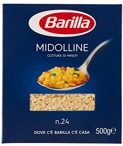 Barilla Midolline n.24, Pasta di Semola di Grano Duro 8 confezioni da 500 g [4 kg]