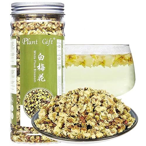 Plant Gift White Plum Blossom Tea 白梅花 Bianco Plum Blossom Tè, Tè floreale secco, Plum Green Tè Green Allentato Biologico Biologico Tè Erbal Green Plum Blossom Tè Freckle 35G