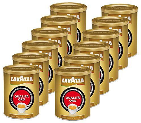 Lavazza caffè Qualita Oro, caffè Arabica caffè torrefatto, fagioli caffè macinati, 12 x 250 G barattolo