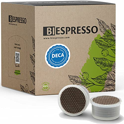 BIespresso 100 Capsule Compatibili LAVAZZA ESPRESSO POINT Caffè, Miscela Deca