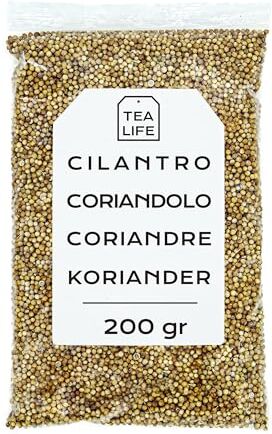 Tea Life Semi di Coriandolo 200gr Coriandolo Intero Te di Semi di Coriandolo Coriandolo Sfuso (200 gr)