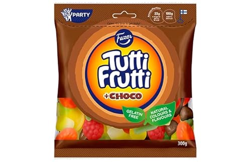 Fazer Tutti Frutti Choco Gummy 12 Packungen von 300 g 127,2 Unzen