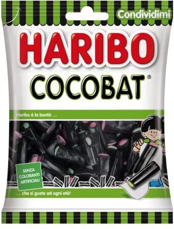 HARIBO Caramelle Gommose  Cocobat Liquirizia Fragola e Limone 30 Bustine da 100 g