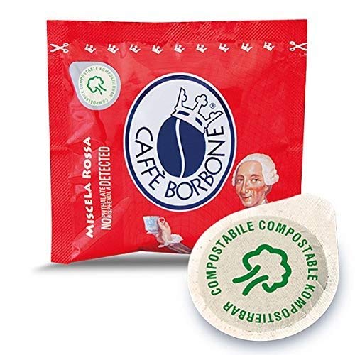 CAFFÈ BORBONE Cialda Compostabile, Miscela Rossa 450 Cialde Sistema ESE diametro >44 mm 450 pz (3x150 pz)