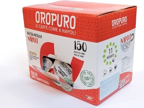 Generico OROPURO 50 CIALDE CAFFé ESE 44 mm [ Antica Miscela Napoli ] Cremoso dal Gusto Forte ; Intensità 11 (7gr / Cialda). (300)