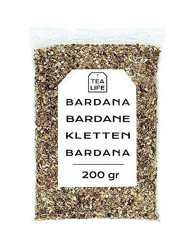 Tea Life Radice di Bardana 200g Tè di Bardana Infuso di Bardana Radice di Bardana Sfuso Ricco di Minerali e Nutrienti Proprietà Naturali (200 gr)