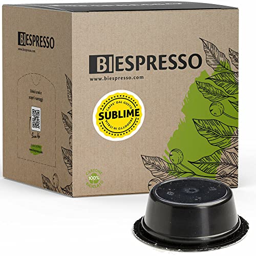 BIespresso 100 Capsule Caffè Compatibili LAVAZZA A MODO MIO, Miscela Sublime