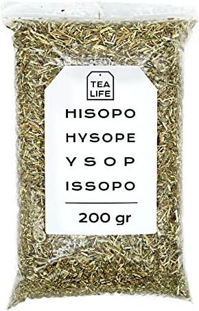 Tea Life Infuso di Issopo 200 gr Tisana di Issopo Tè di Foglie Recise di Issopo Issopo Sfuso Infuso d’Erbe (200 gr)