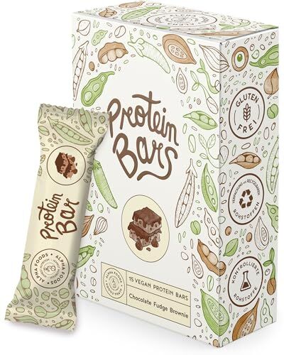 Alpha 15 Barrette proteiche vegan BROWNIE AL DOPPIO CIOCCOLATO Alto Contenuto Proteico, a Basso Contenuto di Carboidrati