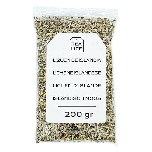 Tea Life Muschio Marino Islandese 200 g Lichene Islandese Tè al Lichene Islandese Infuso di Lichene Islandese Lichene Islandese in Blocco