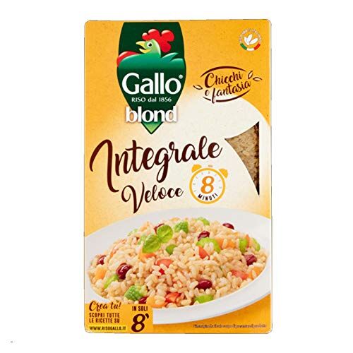 Riso Gallo 12 CONFEZIONI  BLOND INTEGRALE VELOCE 1KG PASTA INSALATE PRIMO RISOTTI