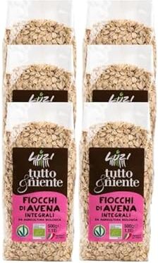 Generic Fiocchi di Avena Biologica, 6 confezioni da 500 gr, Luzi Food, 3 Kg