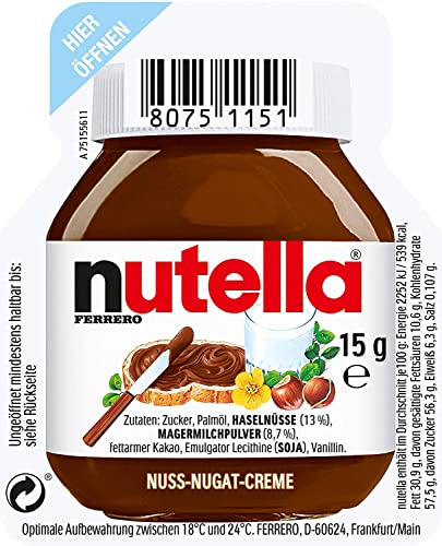 Miele Porzioni Nutella individuali 240 x 15g serving