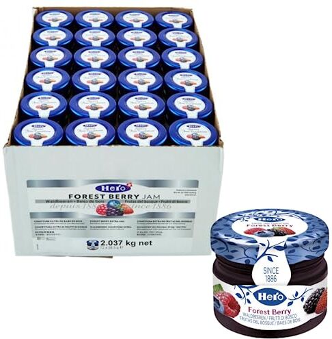 Generico Confettura Extra Hero Frutti di Bosco 72 Vasetti Vetro da 28.3 g Monoporzione