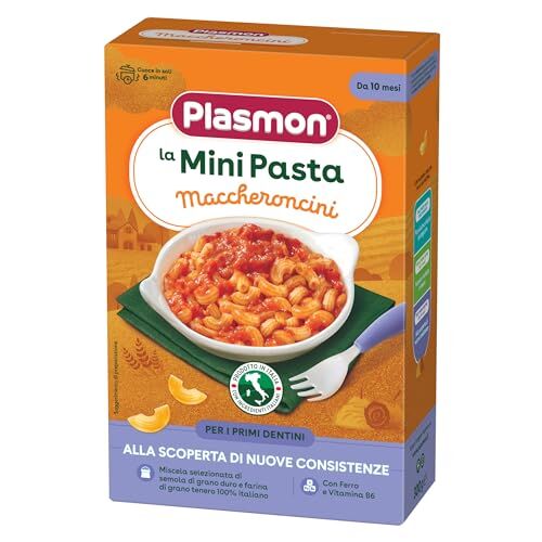 Plasmon Pastina Maccheroncini 12x300g, dai 10 Mesi