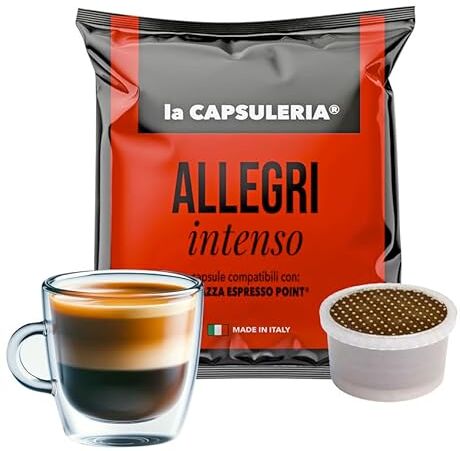 La Capsuleria Caffè ALLEGRI, intenso e cremoso (100 Capsule) compatibili con Lavazza Espresso Point