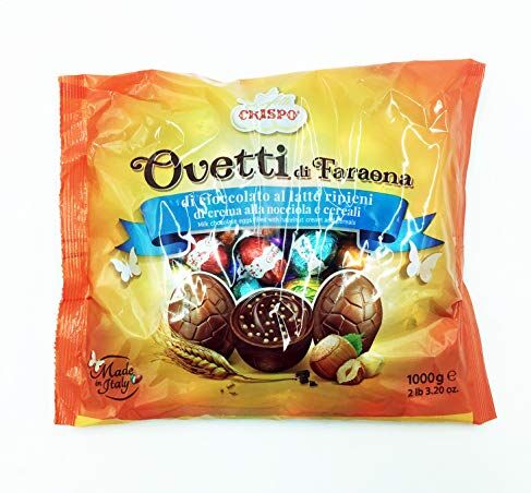 CRISPO OVETTI CIOCCOLATO AL LATTE CREMA NOCCIOLA CEREALI  UOVA DI FARAONA 1 kg