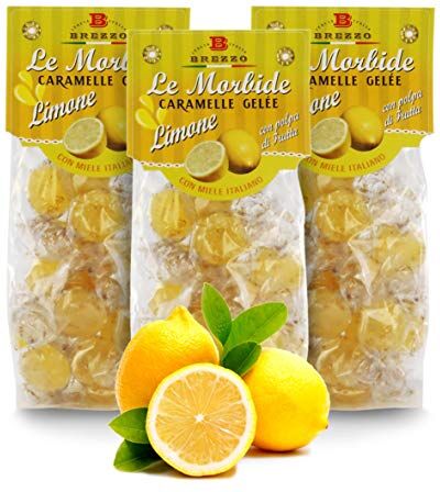 Brezzo Gelée, Caramelle Morbide al Limone, 150 Grammi (Confezione da 3 Pezzi)