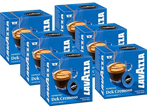 Mitac Lavazza A Modo Mio Espresso Dek Cremoso, 6x 16 Caps (6x 120g)