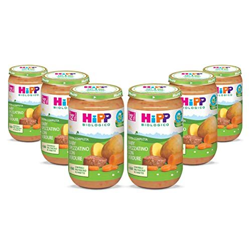 HiPP Pappa Pronta Completa Bio, Baby Spezzatino con Verdure, per Bambini, 6 Confezioni da 250 gr