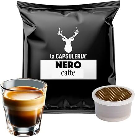 La Capsuleria Caffè NERO, gusto forte e cremoso (100 Capsule) compatibili con Lavazza Espresso Point ()