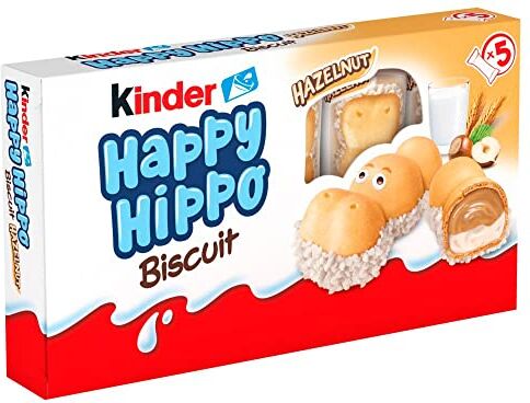 Generic SKKinder Happy Hippo Milk Chocolate and Hazelnut Biscuits Multipack 5 x 20.7g (103g) Box of 10