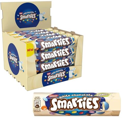 Nestlé Confetti Cioccolatini Smarties White Cioccolato Bianco 20 Tubi Maxi da 120 g