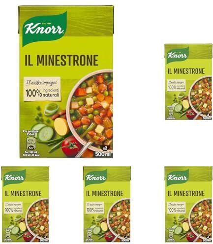 Knorr Minestrone Tradizionale, Piatti Pronti  con Ingredienti 100% Naturali, Senza Coloranti e Senza Conservanti, Fonte di Fibre, Vegano, Confezione da 2500ml