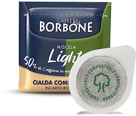 CAFFÈ BORBONE Cialda Compostabile Miscela Light, 50% di caffeina in meno della Miscela Blu 150 Cialde Sistema ESE