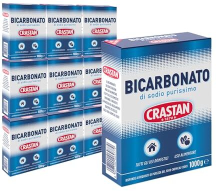 Crastan Bicarbonato di sodio Confezione da 10 astucci da 1 kg Totale 10 kg